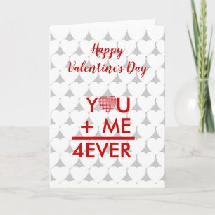 Cartes Pour Fêtes Annuelles Valentine, toi et moi pour toujours personnalisée