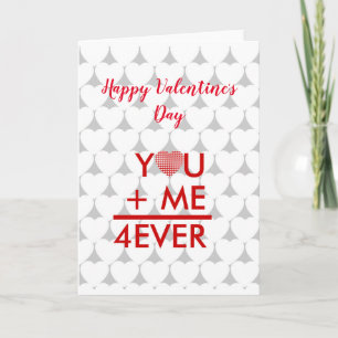 Cartes Pour Fêtes Annuelles Valentine, toi et moi pour toujours personnalisée