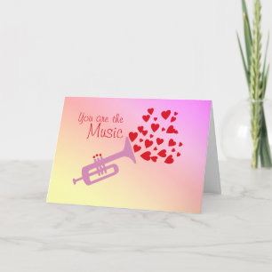 Cartes Pour Fêtes Annuelles Valentine Trumpet