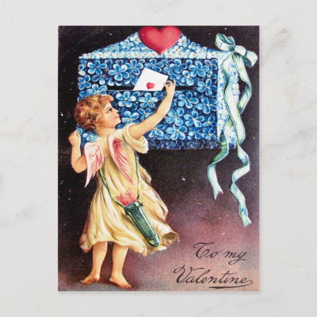 Cartes Pour Fêtes Annuelles Valentine victorienne (Devant)