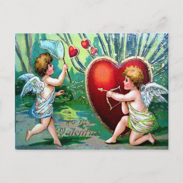 Cartes Pour Fêtes Annuelles Valentine victorienne (Devant)
