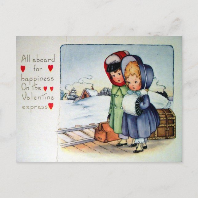 Cartes Pour Fêtes Annuelles Valentine victorienne (Devant)