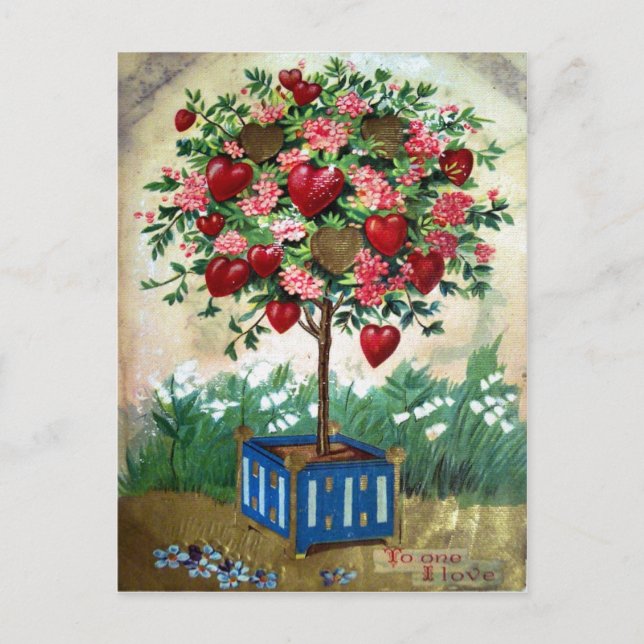 Cartes Pour Fêtes Annuelles Valentine victorienne (Devant)