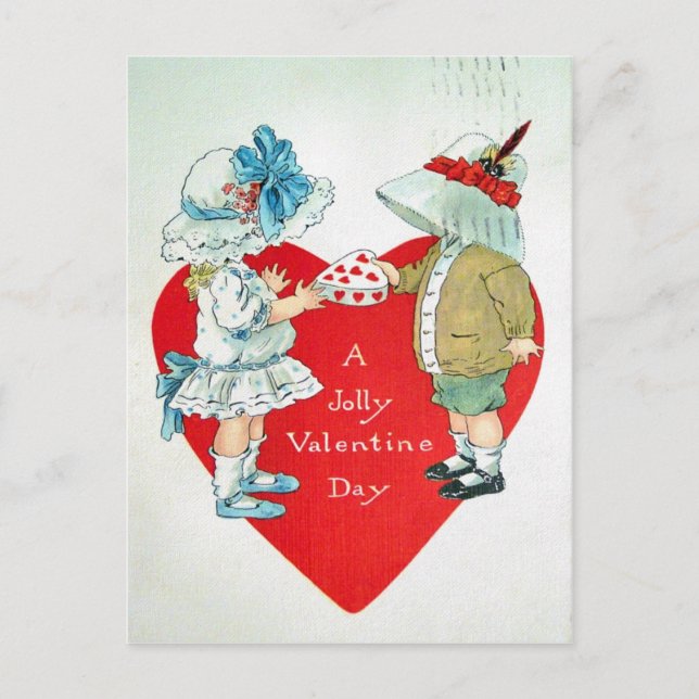 Cartes Pour Fêtes Annuelles Valentine vintage (Devant)