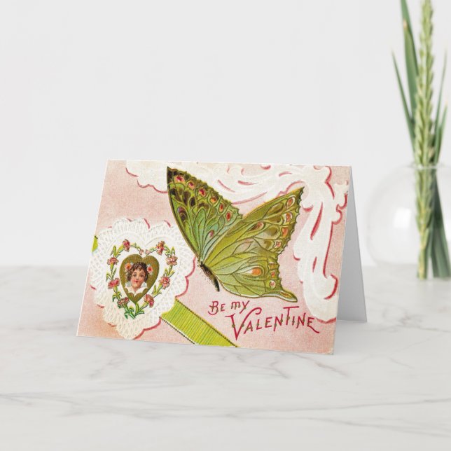 Cartes Pour Fêtes Annuelles Valentine vintage (Devant)