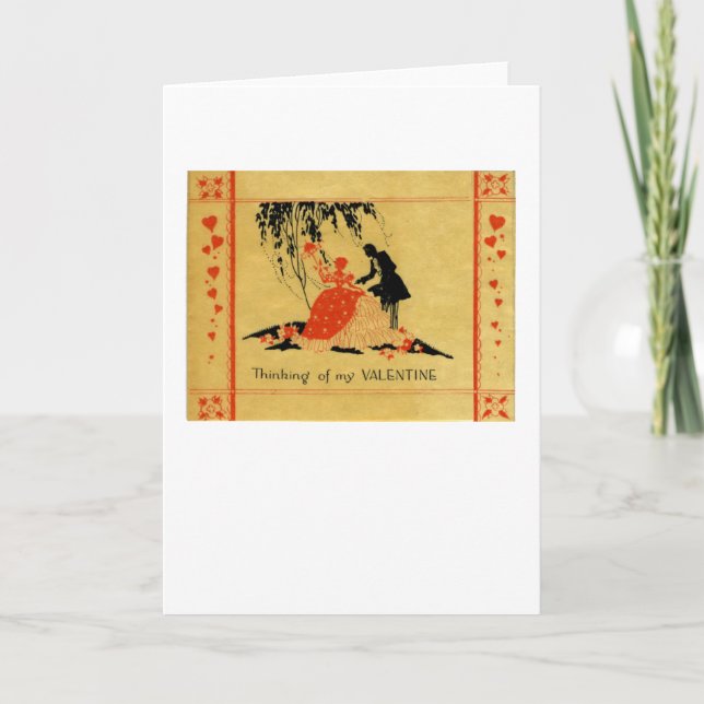 Cartes Pour Fêtes Annuelles Valentine vintage (Devant)