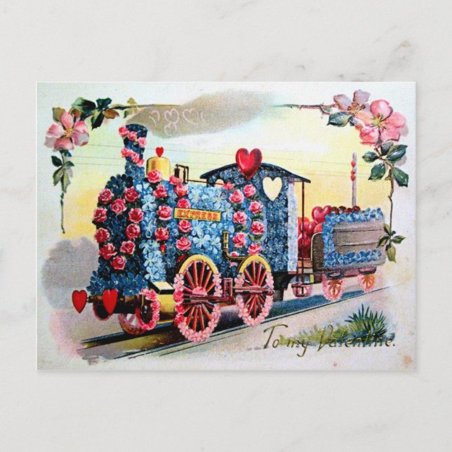 Cartes Pour Fêtes Annuelles Valentine vintage (Devant)