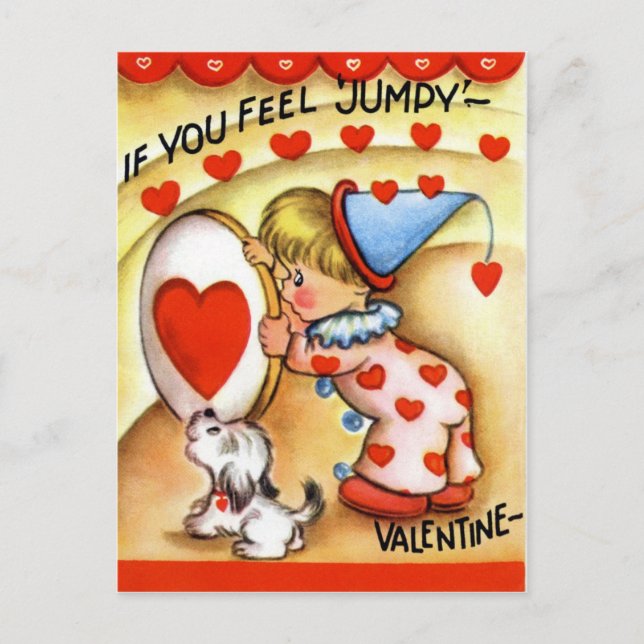 Cartes Pour Fêtes Annuelles Valentine vintage (Devant)