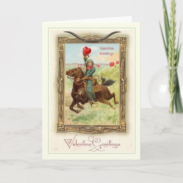 Cartes Pour Fêtes Annuelles Valentine vintage (Devant)