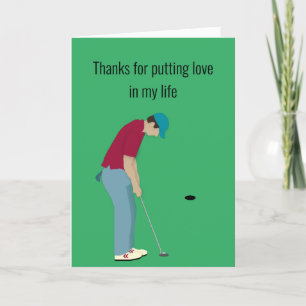 Cartes Pour Fêtes Annuelles Valentines à thème de golf 