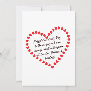 Cartes Pour Fêtes Annuelles Valentines amusantes et sarcastiques