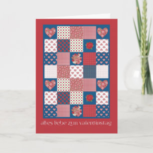 Cartes Pour Fêtes Annuelles Valentine's Card Salutation allemande, Coeurs, Ros