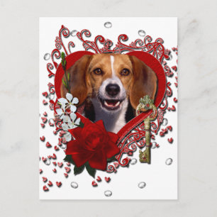 Cartes Pour Fêtes Annuelles Valentines - Clé de mon coeur - Beagle