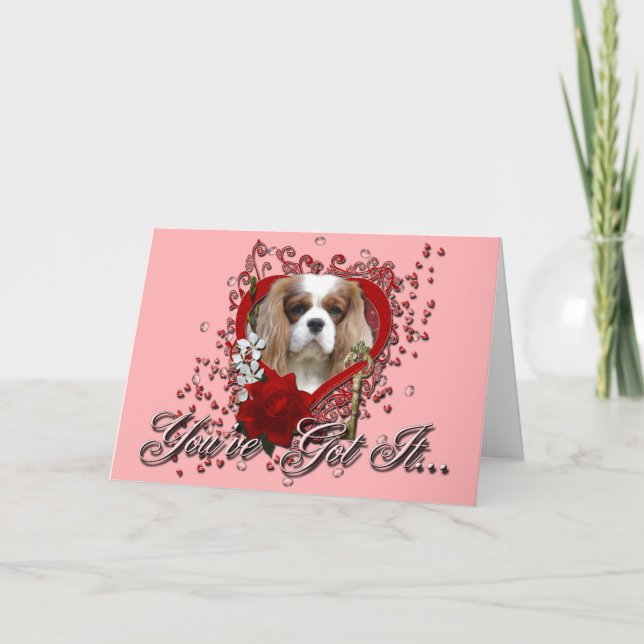 Cartes Pour Fêtes Annuelles Valentines - Clé de mon coeur - Cavalier - Lumière (Devant)