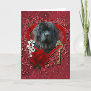 Cartes Pour Fêtes Annuelles Valentines - clé de mon coeur - Terre-Neuve
