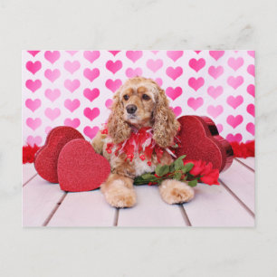 Cartes Pour Fêtes Annuelles Valentines - Cocker Spaniel - Bella