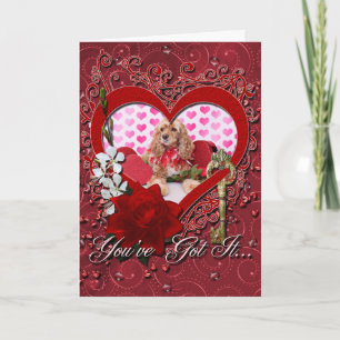 Cartes Pour Fêtes Annuelles Valentines - Cocker Spaniel - Bella