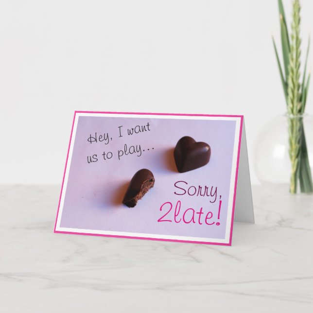 Cartes Pour Fêtes Annuelles Valentines Coeurs romantiques de chocolat n'import (Devant)