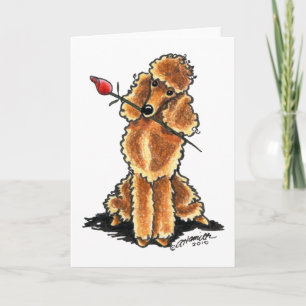 Cartes Pour Fêtes Annuelles Valentines d'amoureux de caniche d'abricot