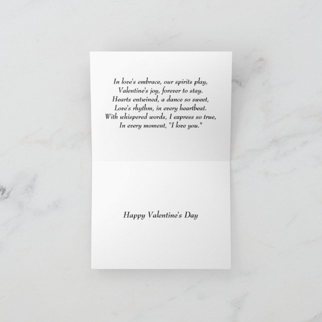 Cartes Pour Fêtes Annuelles Valentines Day avec poème (Intérieur)