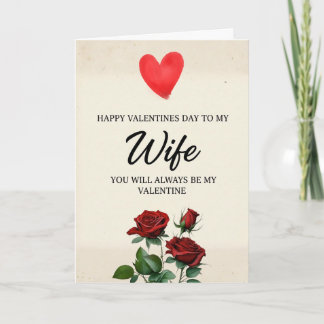 Cartes Pour Fêtes Annuelles Valentines Day Card for Wife, Happy Valentines 