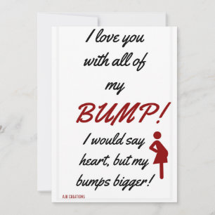 Cartes Pour Fêtes Annuelles Valentine's Day Card/ Pregnancy Announcement