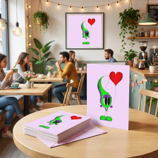 Cartes Pour Fêtes Annuelles Valentine's Day Cartoon Character