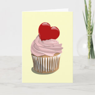 Cartes Pour Fêtes Annuelles Valentine's day cupcake greeting card