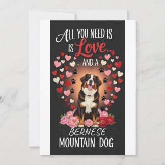 Cartes Pour Fêtes Annuelles Valentine's Day cute bernese mountain dog Photo  
