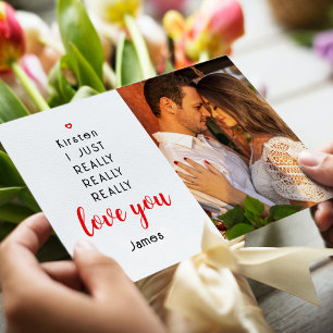 Cartes Pour Fêtes Annuelles Valentines Day Funny Love You Photo Name