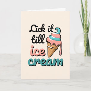 Cartes Pour Fêtes Annuelles Valentine's Day Ice Cream Joke Funny Holiday Card