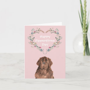 Cartes Pour Fêtes Annuelles Valentines de chien de Terre-Neuve