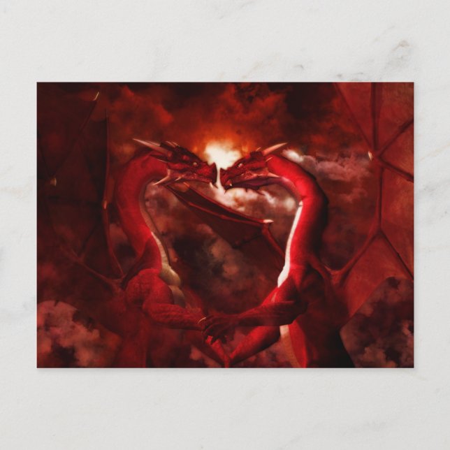 Cartes Pour Fêtes Annuelles Valentines de dragons (Devant)