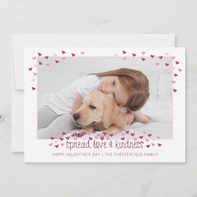 Cartes Pour Fêtes Annuelles Valentines DIFFUSER L'AMOUR ET LA GENTILLESSE (Devant)