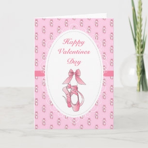 Cartes Pour Fêtes Annuelles Valentines en Ballet Rose