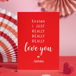 Cartes Pour Fêtes Annuelles Valentines Jour Amour Drôle Vous Nom Personnalisé