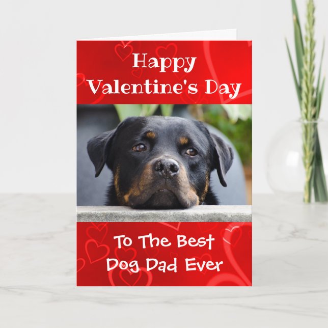 Cartes Pour Fêtes Annuelles Valentines Jour Chien Papa Monde Meilleur Jamais P (Devant)
