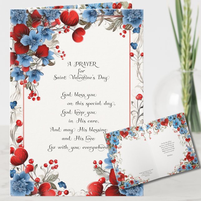 Cartes Pour Fêtes Annuelles Valentines Jour de l'amitié florale Christian (Créateur téléchargé)