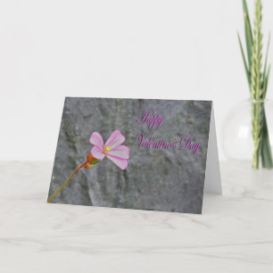 Cartes Pour Fêtes Annuelles Valentines Jour délicat Fleur rose et Pierre