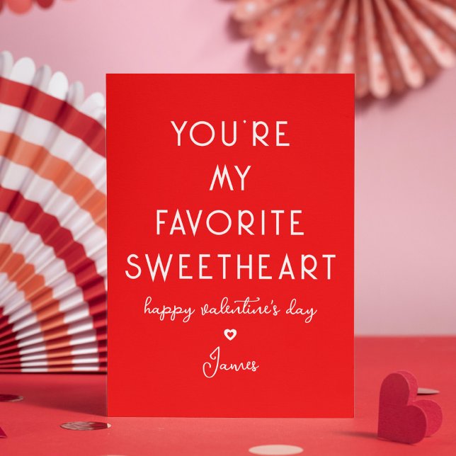 Cartes Pour Fêtes Annuelles Valentines Jour drôle Vous êtes mon amour préféré (Créateur téléchargé)