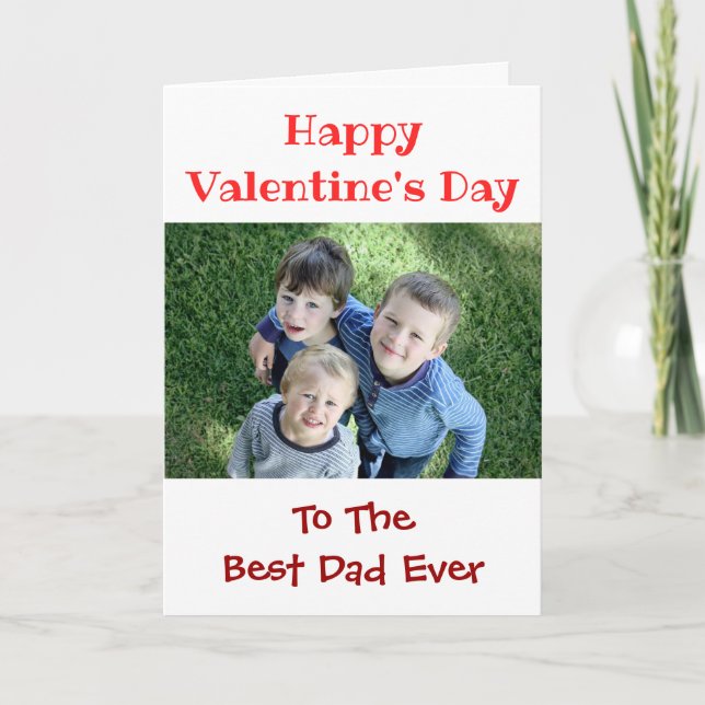 Cartes Pour Fêtes Annuelles Valentines Jour Meilleur papa Jamais mignon Enfant (Devant)
