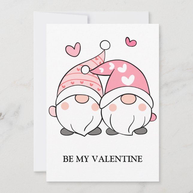 Cartes Pour Fêtes Annuelles Valentines Jour mignonne Amour Gnome de vacances (Devant)