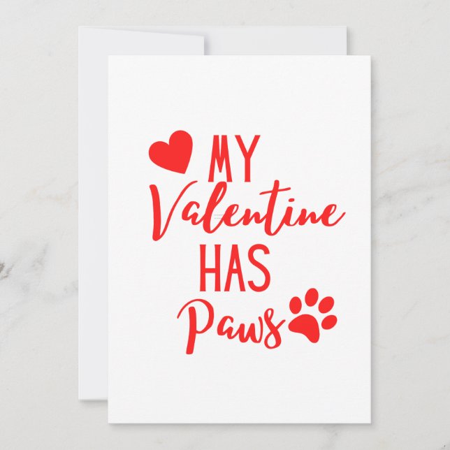 Cartes Pour Fêtes Annuelles Valentines Jour Mignonne Chien Animal de compagnie (Devant)
