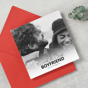 Cartes Pour Fêtes Annuelles Valentines Journée du meilleur petit ami du monde