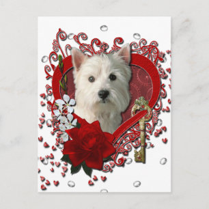 Cartes Pour Fêtes Annuelles Valentines - Key to My Heart West Highland Terrier