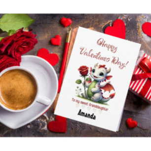 Cartes Pour Fêtes Annuelles Valentines personnalisées Jour Petite-fille