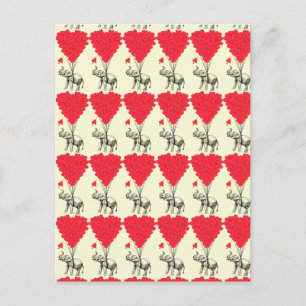 Cartes Pour Fêtes Annuelles Valentines romantiques de coeur d'amour d'éléphant