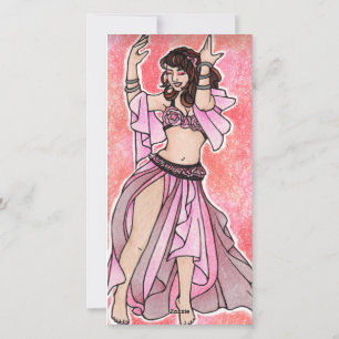 Cartes Pour Fêtes Annuelles Valentines roses Danseur du ventre