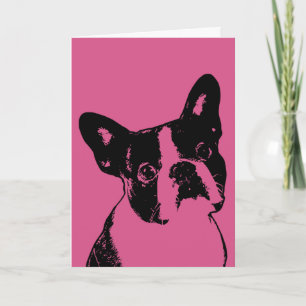 Cartes Pour Fêtes Annuelles Valentines - silhouette de Boston Terrier