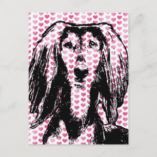 Cartes Pour Fêtes Annuelles Valentines - silhouette de Saluki